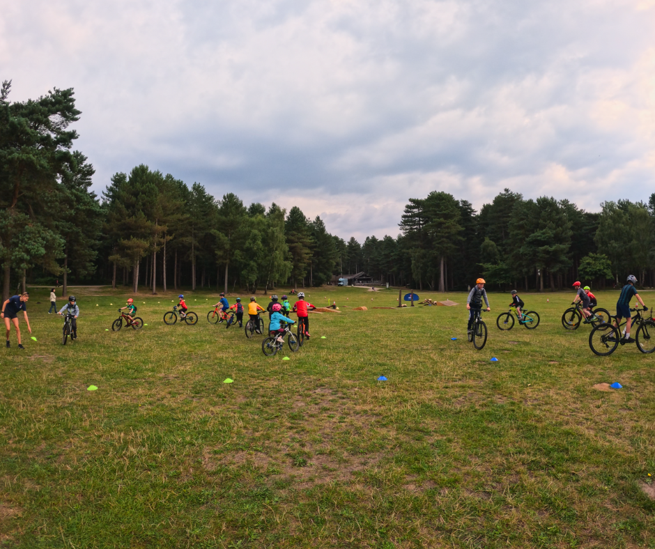 Riders at a sherwood pines mountain bike session.
